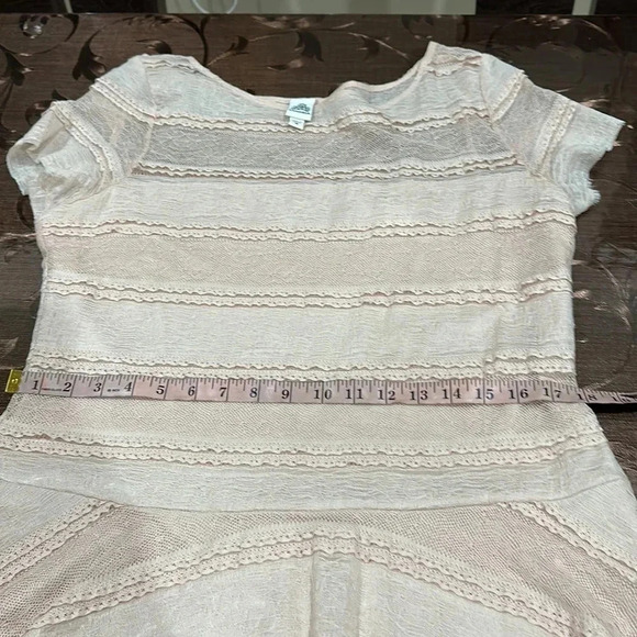 Sangria Dusty Pink Lace Dress Size16”A3 - Picture 7 of 8